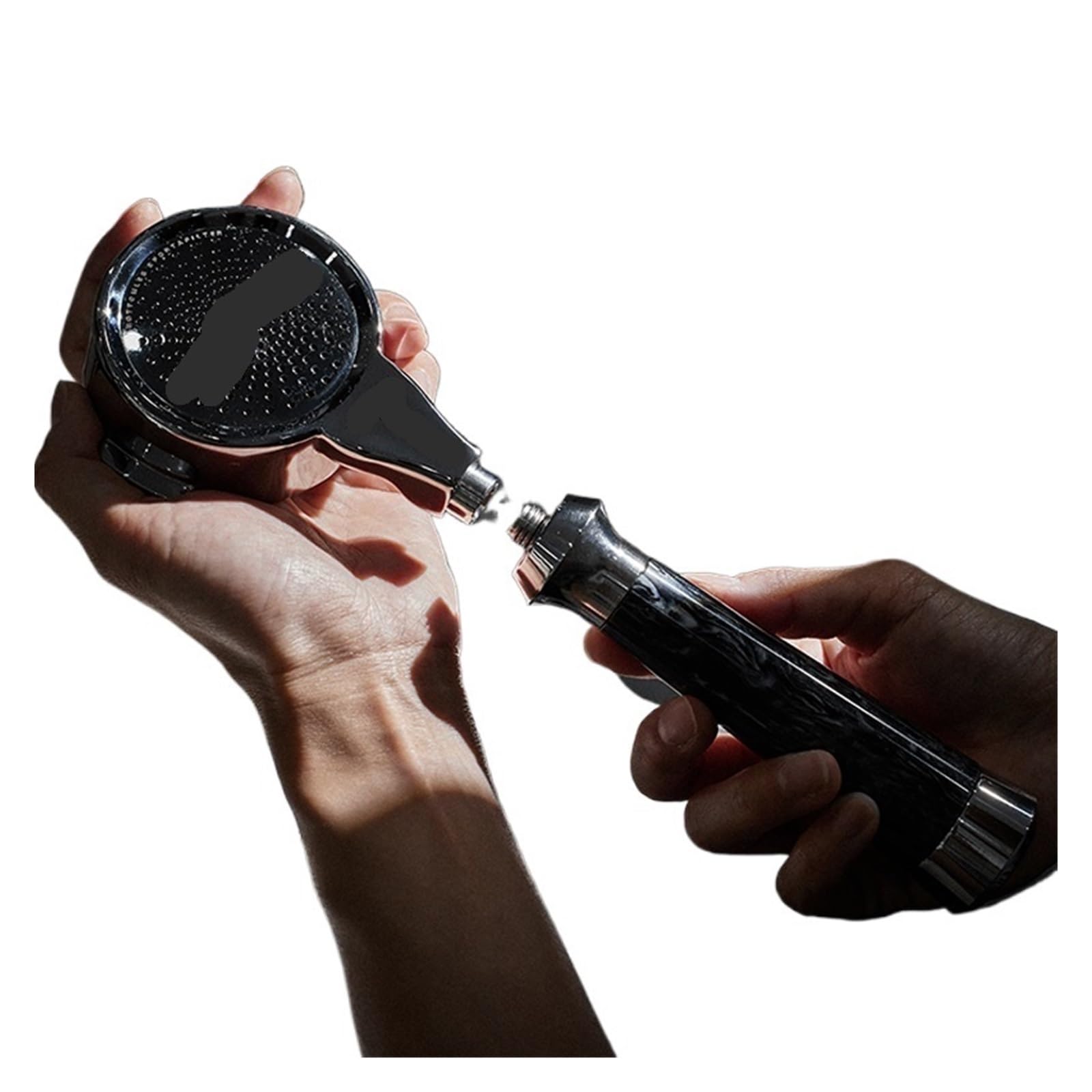 58 Mm For Cafetera E61, Portafiltro Sin Fondo Profesional Barista Deluxe, Compatible Con MUVNA, Portafiltro Espresso De Una Sola Pieza Serie Satan.(Hades-black)