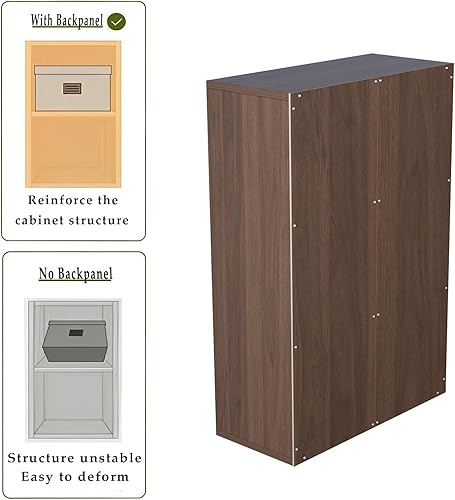 Miniatura 6 de Estantería de almacenamiento de 6 cubos, estantería abierta de madera de 3 niveles para el hogar y la oficina, Cuby Orgainzer, nogal