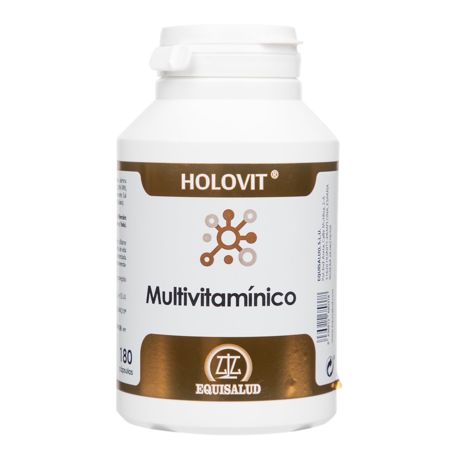 Holovit Multivitamínico Equisalud 180 Cápsulas | Multivitamínico Completo con Vitaminas A, C, D3, K2 y Complejo B | Con Minerales, CoQ10, NADH y PureWay-C® | Energía, Sistema Inmunitario y Vitalidad
