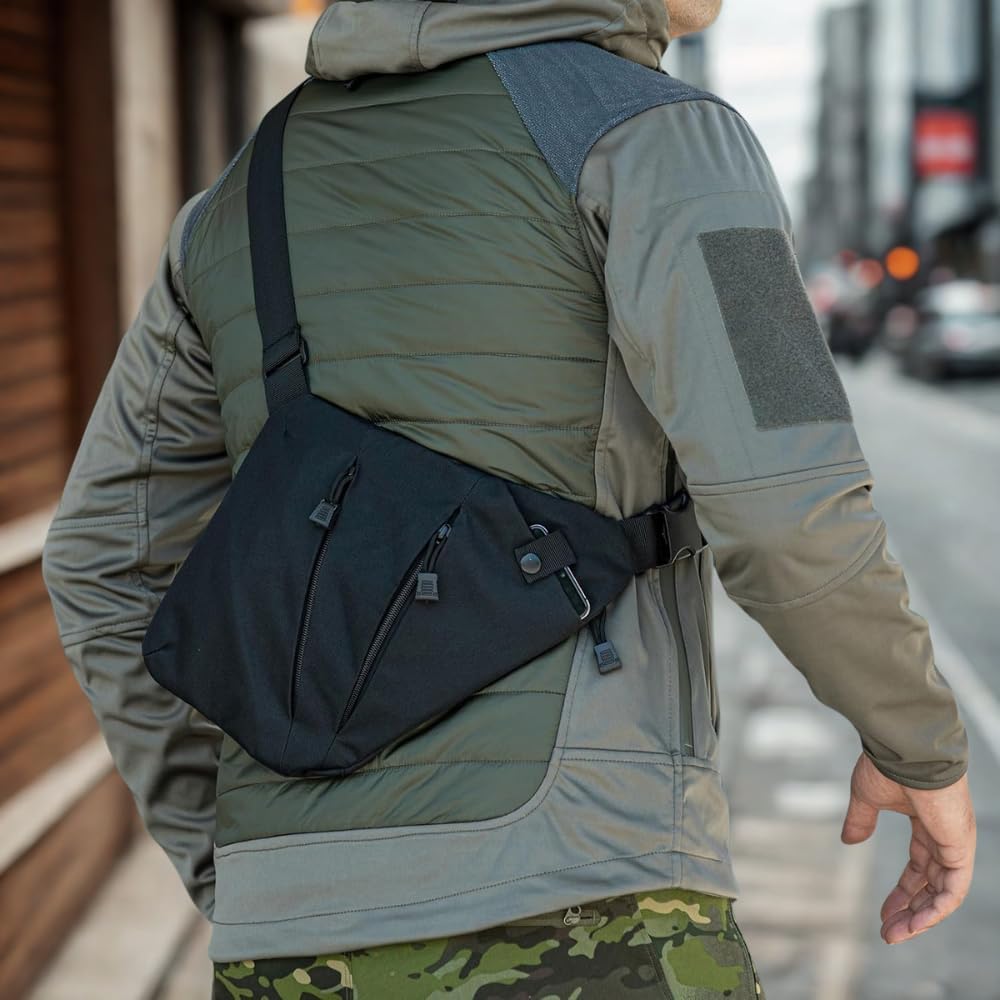 DINOSAURIZED Anti-Theft Sling Bag for Men & Women – Right Hand Crossbody Shoulder Pack with Hidden Zippers for Secure.