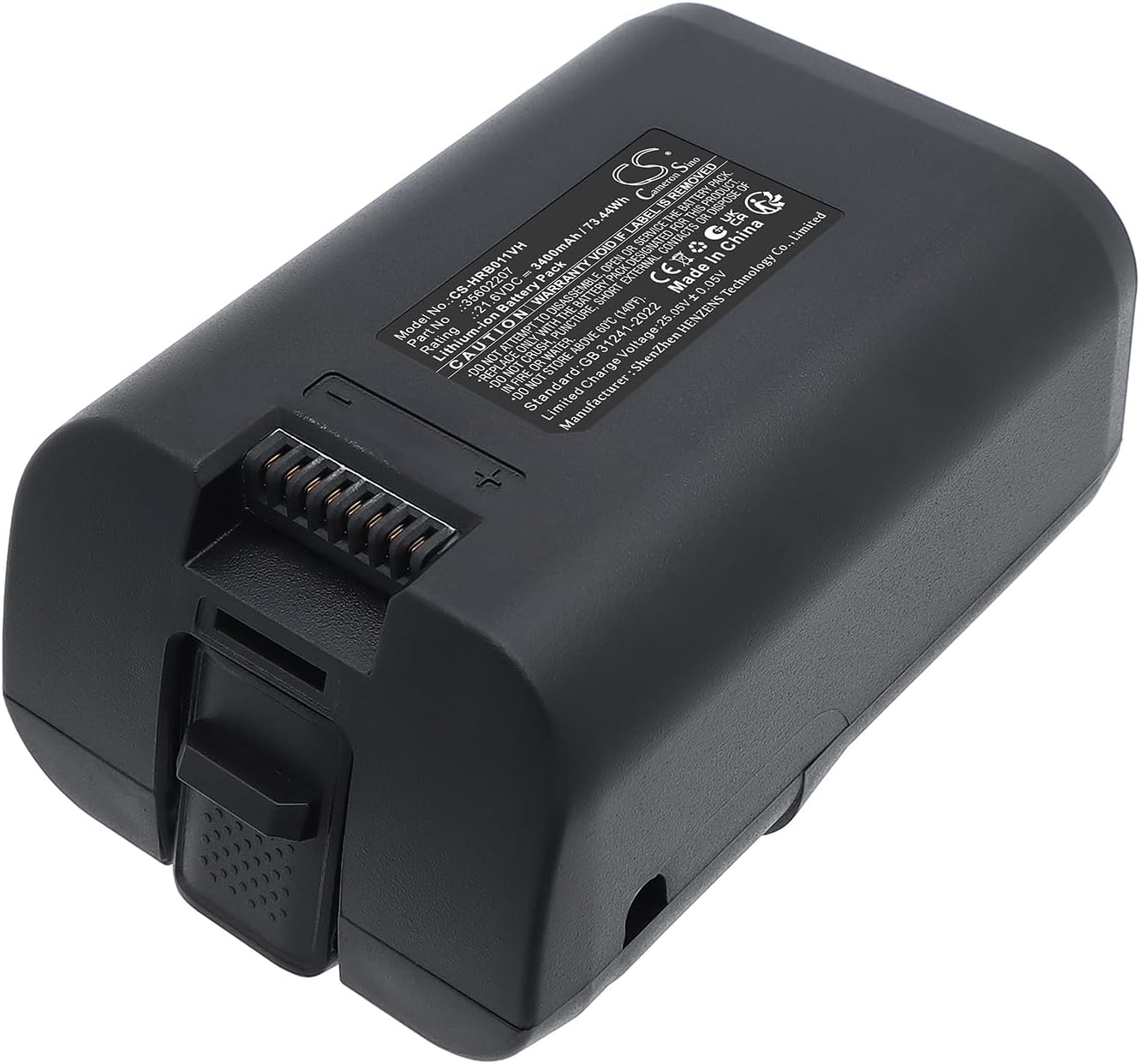 Battery for Hoover H-Free 500 PN:Hoover 35602207,B011 3400mAh