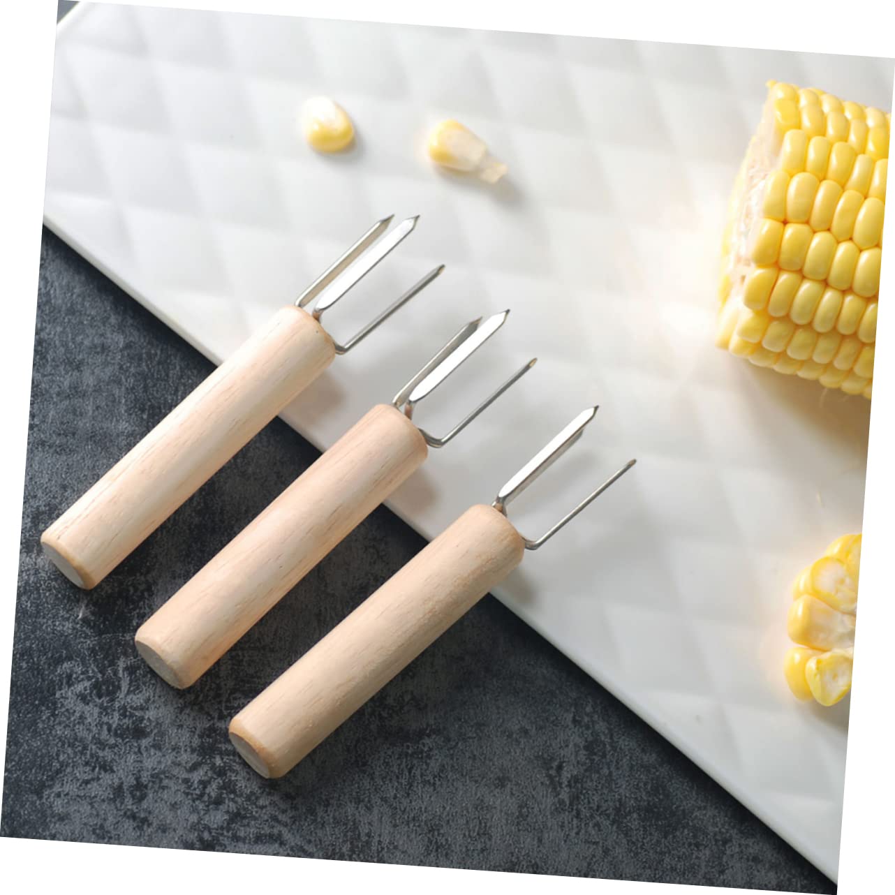 24pezzi Forchette Professionali Per Inossidabile Utensili Per Bbq Picnic e Facili Trasportare Design Per