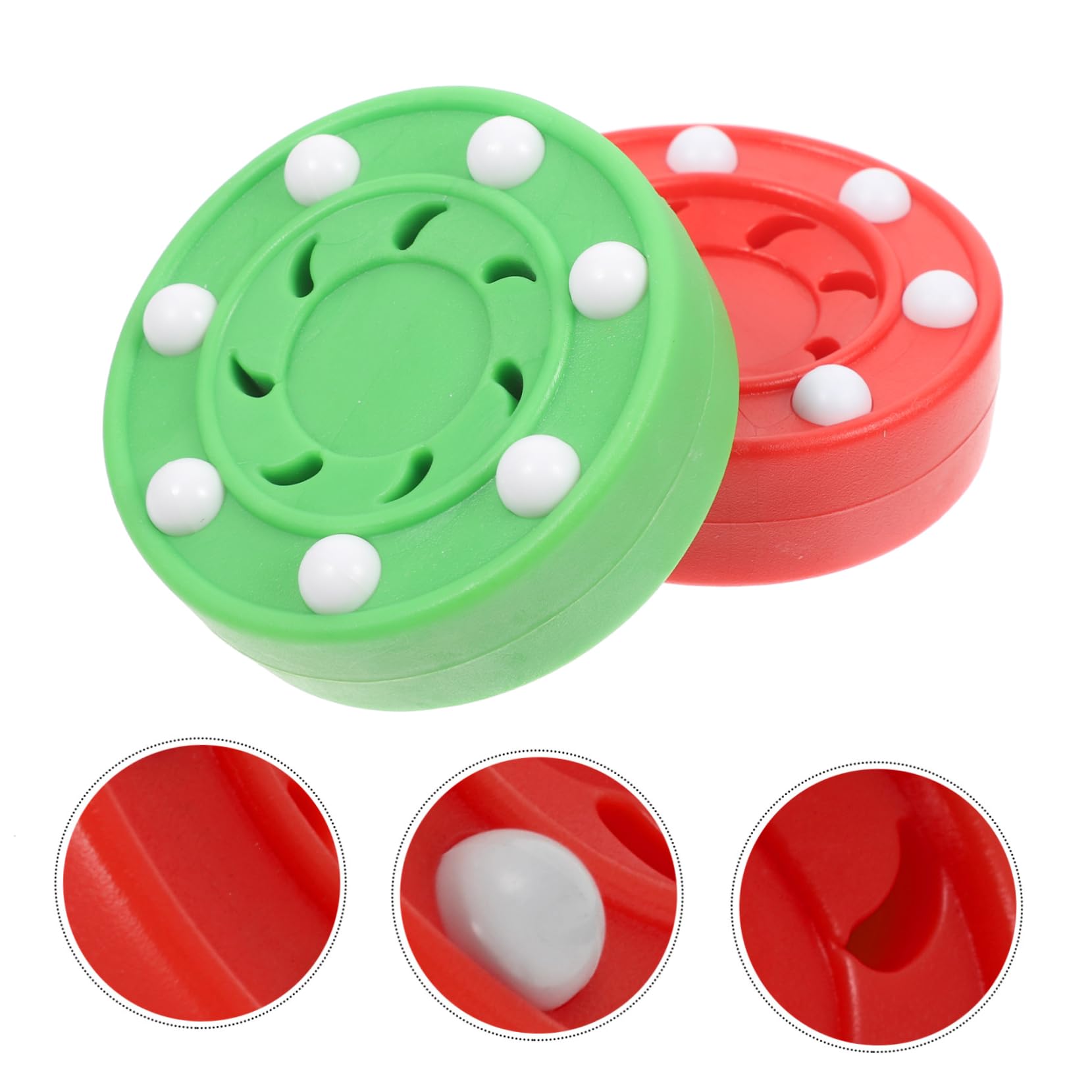 BESPORTBLE Professional Training Puck 2 Pcs Hockey Pucks Dry Land Hockey Balls for Practicing Random