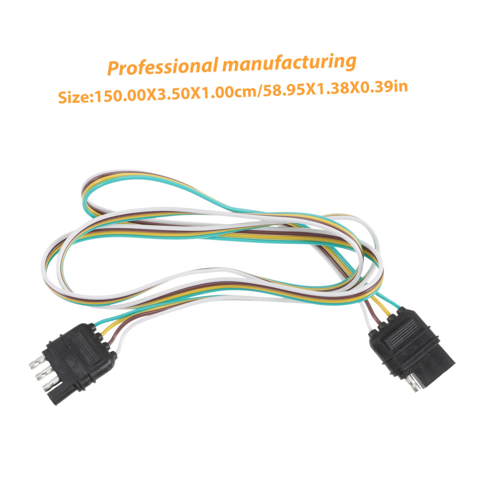 Cabilock Pin Trailer Light Wiring Harness Kit Wire Trailer Wiring Connector Flat Wire Extension for Trailer Lights Durable Connection Cable