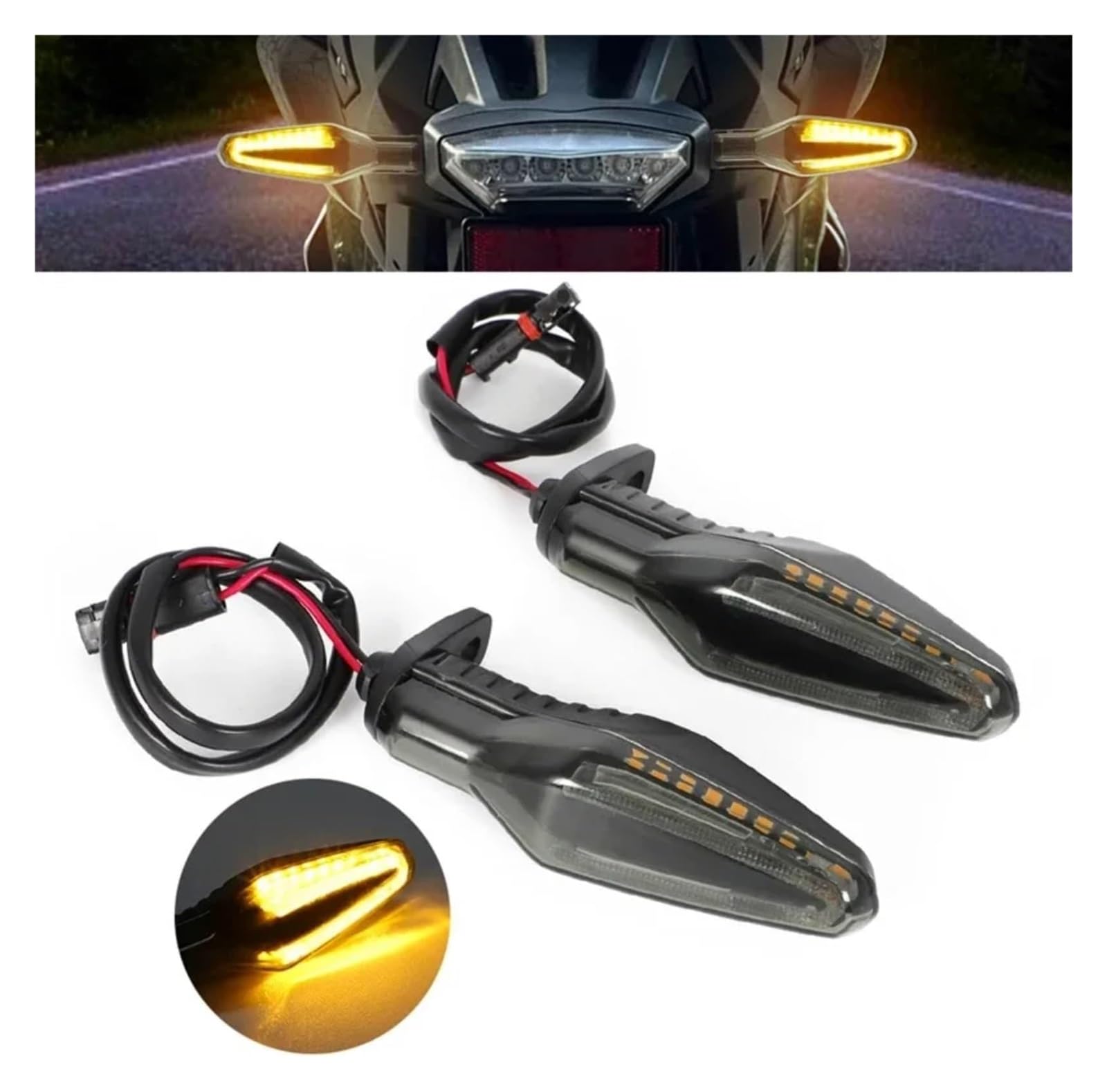 Indicatore Direzione Anteriore per S1000XR 2015 2016 2017-2023 per S1000RR 2017-2018 Indicatore di Direzione per Motocicletta(2 Pieces)