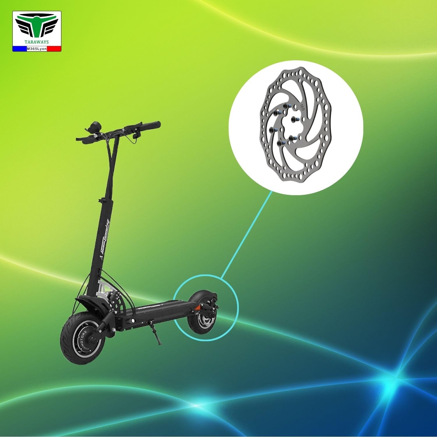 [M365Lyon] - Disco freno 160 mm per monopattino elettrico Dualtron Speedway 5 Dual Motor e Bicicletta (disco 160)