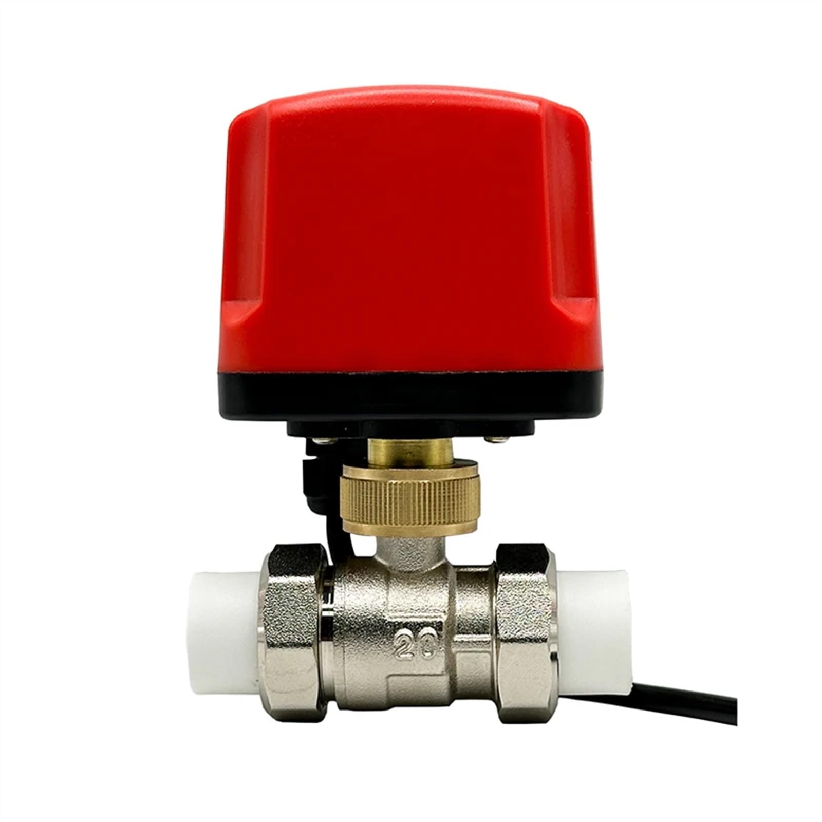VSPPJYFG 1/2" 3/4" 1" 2" IP65 Waterproof PPR Motorized Ball Valve 3-Wire Or 2 Wire Brass PPR Electric Ball Valve Big Metal Motor(24VDC-CR02,PPR25)
