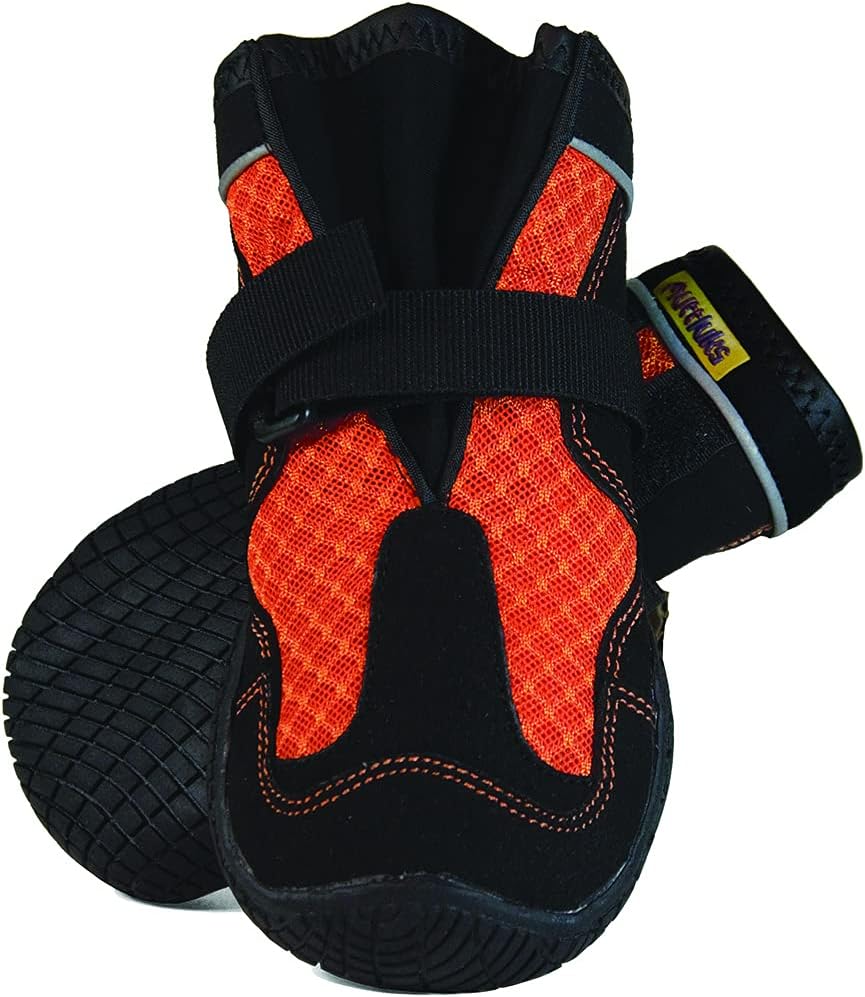 MuttluksMud Monsters All Terrain Rugged Summer Dog Boots with Rubber Soles for Hiking Running and Swimming - 2 Boots