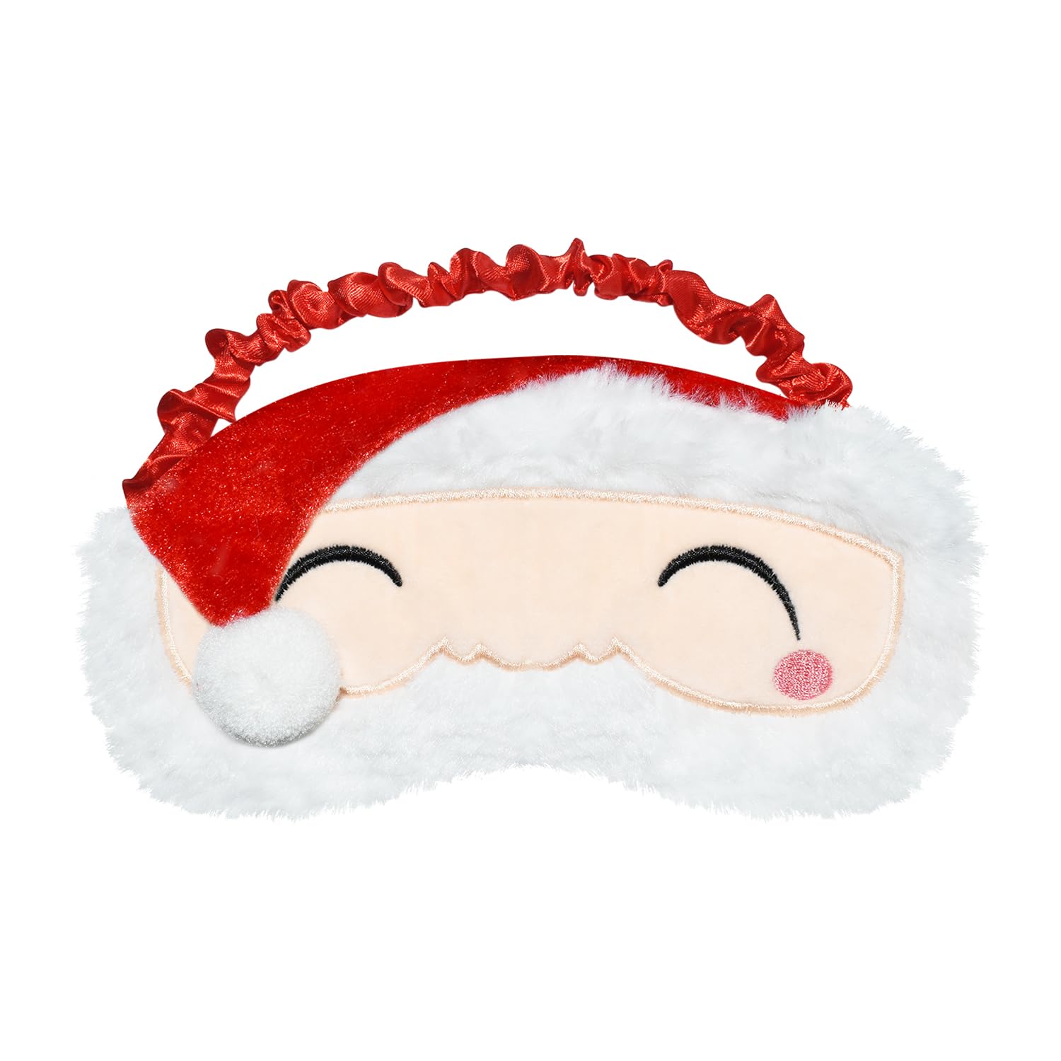 Cute Eye Mask for Sleeping Cartoon Santa Claus Sleep Mask Christmas Novelty Sleep Eye Cover Shade for Girls