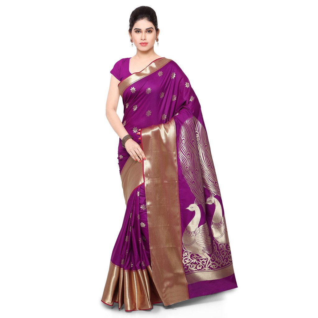 VARKALA SILK SAREESWomen Paithani Silk Blend Saree With Blouse Piece