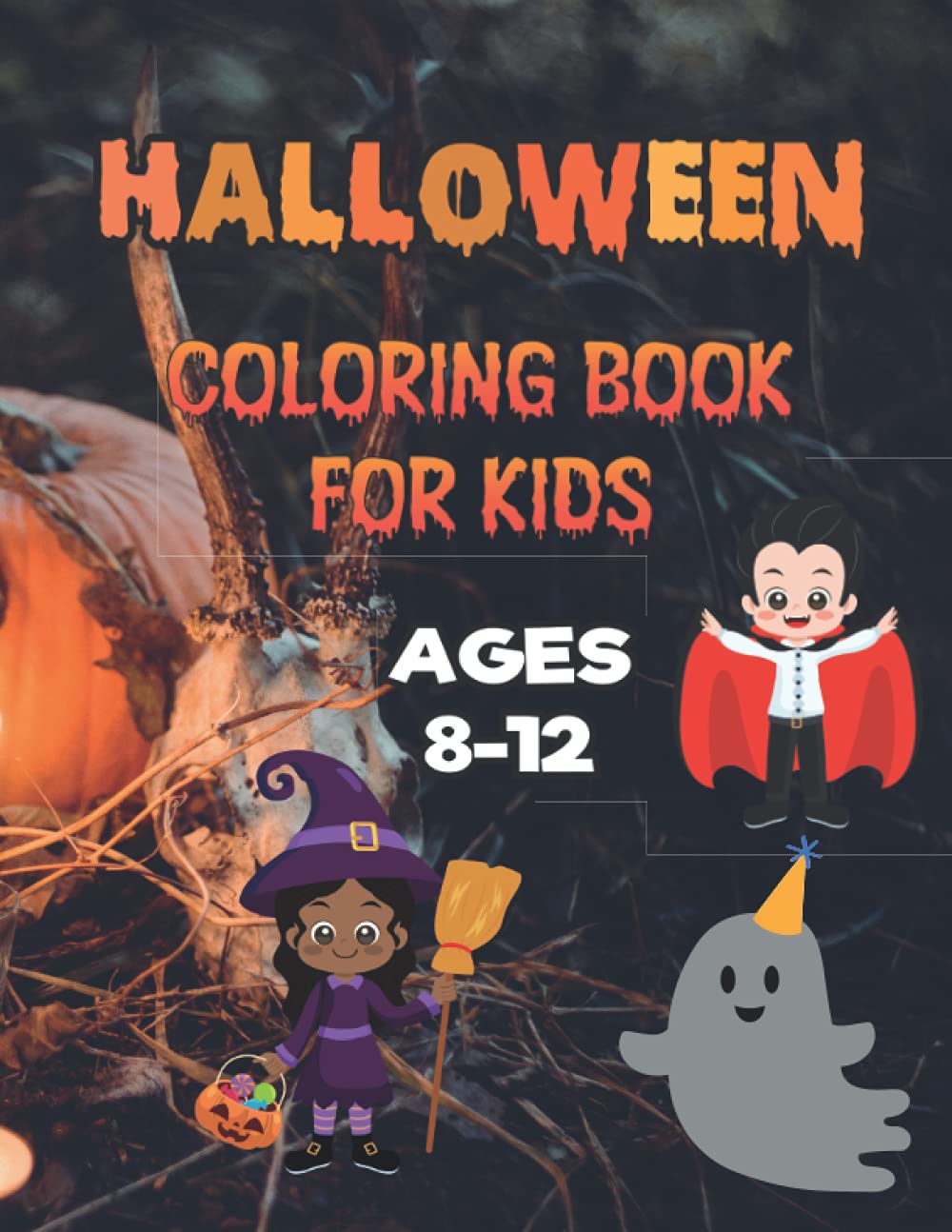 Halloween Coloring Book For Kids Ages 8-12