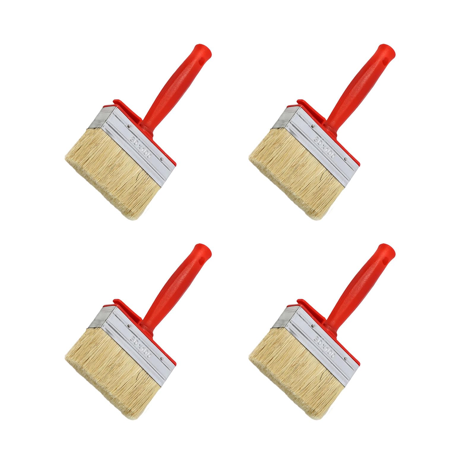 Buxuaaaa F 4Pieces Professional Stain And Varnish Brush Set With Sturdy Handle Accessory Or Smooth Paint Application Handle Painting Brushes