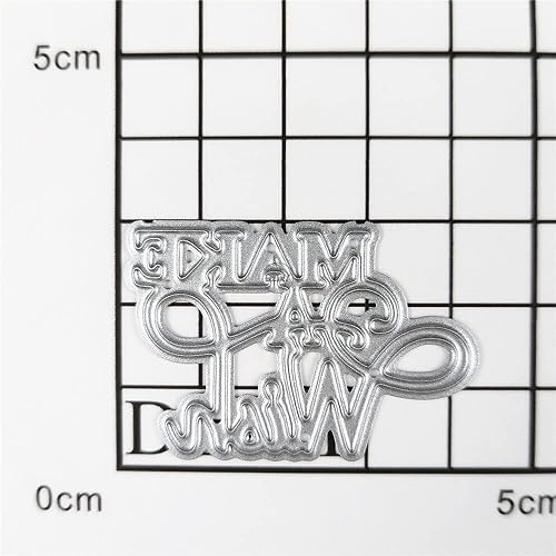 Miniatura 3 de DzIxY Palabras inglesas simples troqueles de corte de metal para kit de fabricación de tarjetas, troqueles de papel en relieve, plantillas de