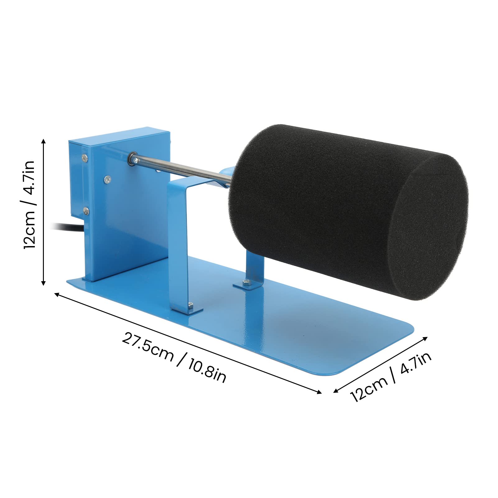 Cup Turner, Adjustable Foam Non Slip Aluminium Blue DIY Eggshell Cup Sponge Turner for Craft Cups (US Plug 110V)