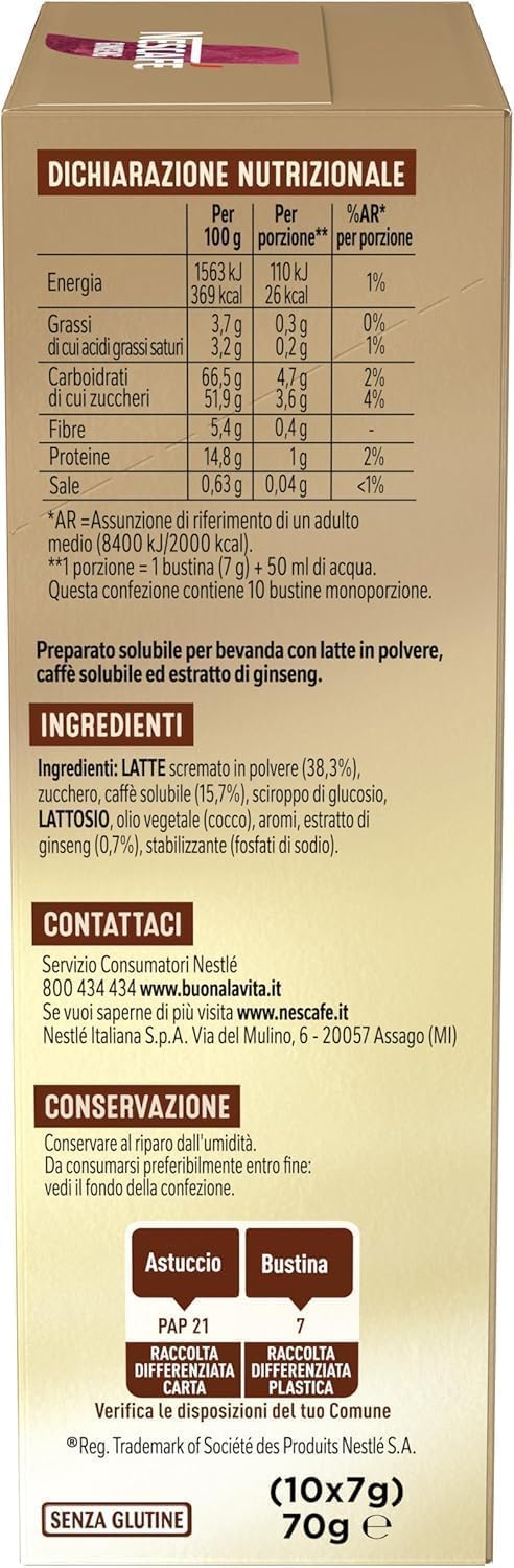 Italian Gourmet Bundle Ginseng Kaffeegetränk 12x 70g + Italian Gourmet Polpa Gratis – Cremiges Instant-Getränk mit Ginseng, 120 Portionsbeutel à 7g, Kaffee-Spezialität für Zuhause, Büro & Vorrat 840g