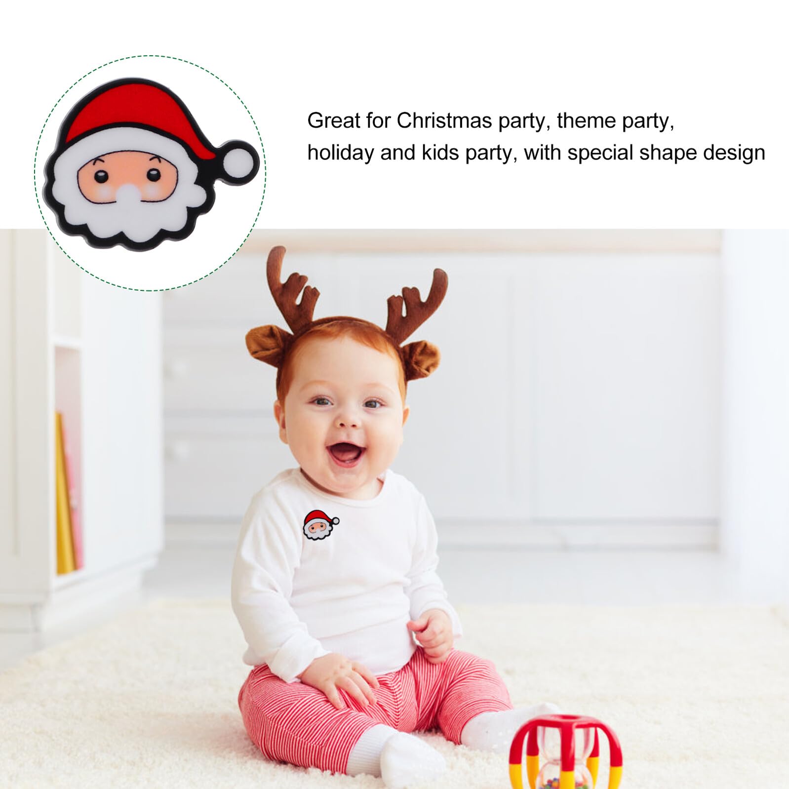Ipetboom 8 Broches Navideños Dibujos Animados para Decorar Fiestas de Navidad Estilo Aleatorio
