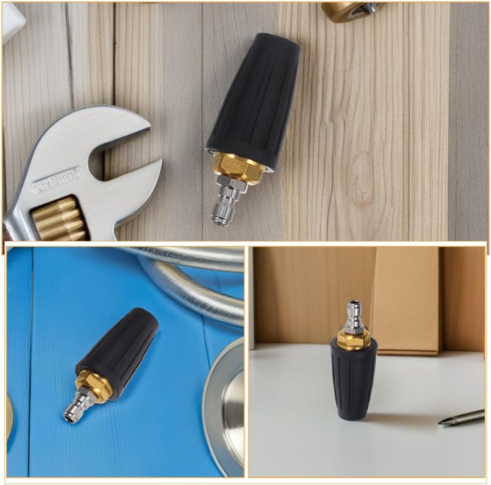 Toyvian 2pcs Rotating Washer Nozzle: Pressure Washer Nozzle Tips 4000 Psi Rotating Spray Pressure Attachments for Garden Roads Car Washing