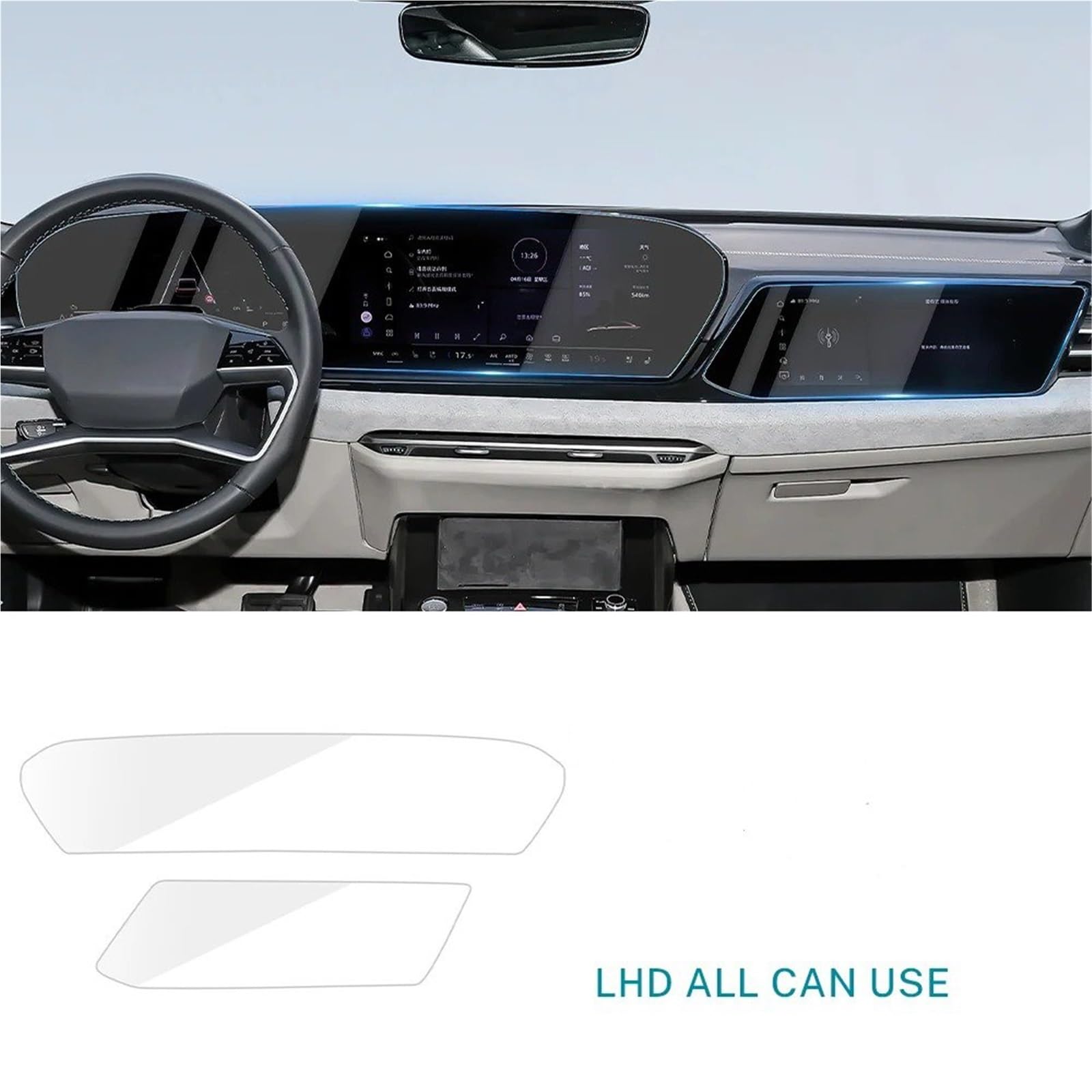 Navigation Displayschutz Für A5 B10 S5 2025 Dashboard Screen Protector Konsole GPS Navigation LCD Gehärtetes Glas Kratzfest Aufkleber Displayschutzfolie