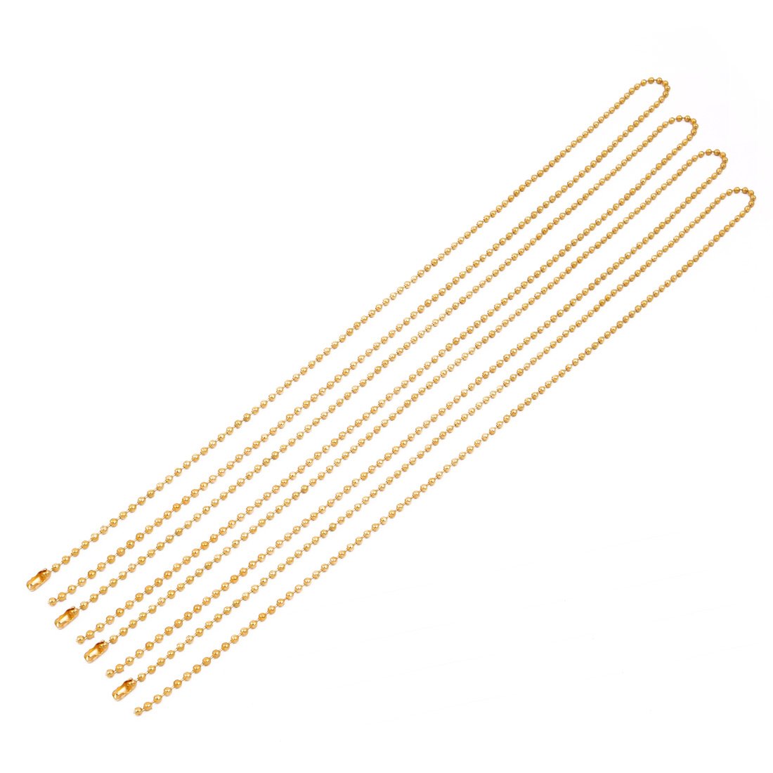 Aexit 4pcs 3mm Lighting fixtures and controls Dia Metal Plated Iron Beaded Connector Ball Key Chain 80cm Length