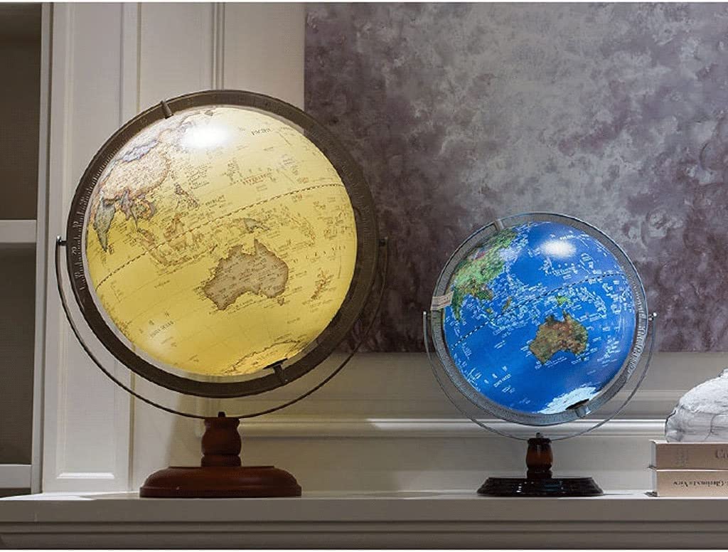 POCHY Mappamondi Mappamondo colorato Globo educativo rialzato da 17 Pollici Globi geografici di Grandi Dimensioni con Supporto per la mappatura dei Viaggi Pratico Moda