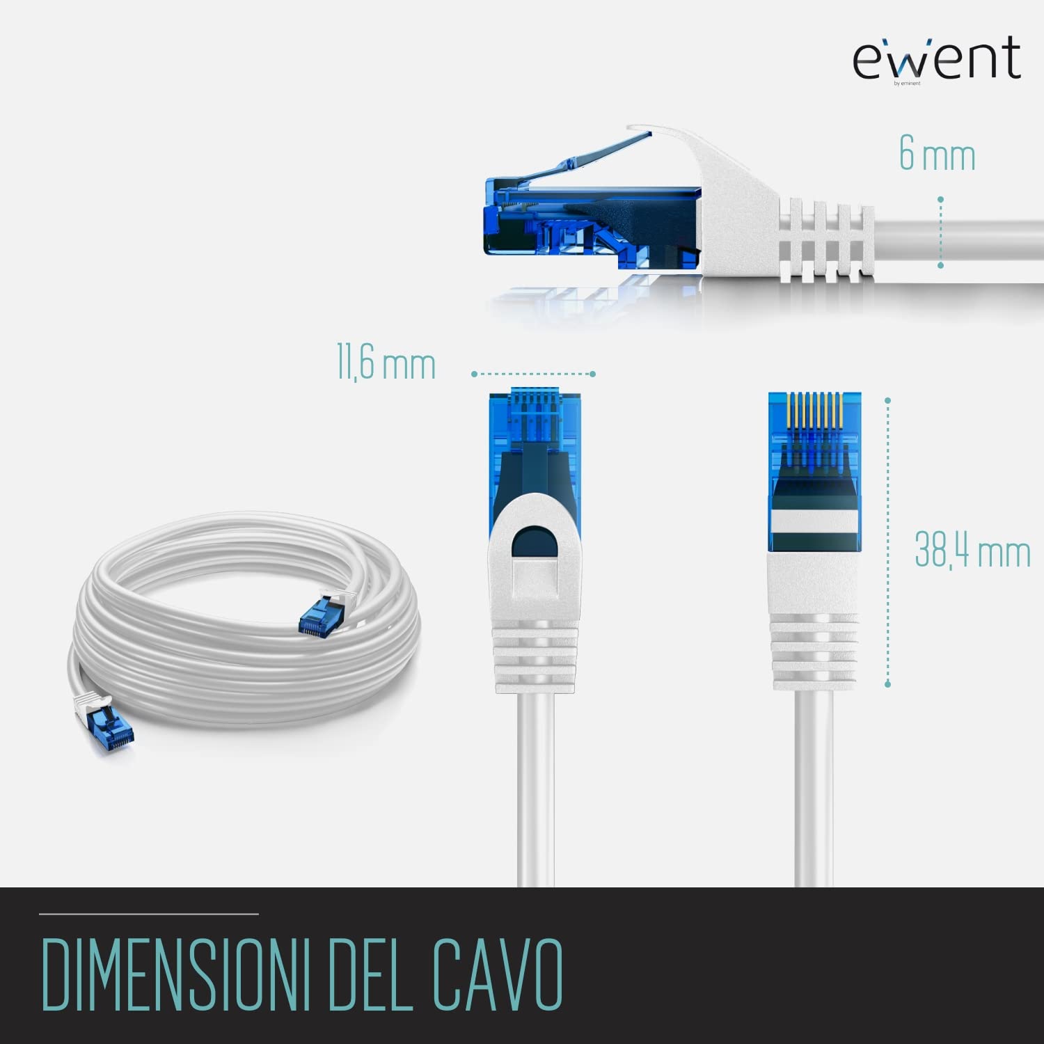Cavo Di Rete CAT 5e U/UTP Grigio 7m - Per PC E Reti Domestiche | Connettori RJ45 - Foto 11