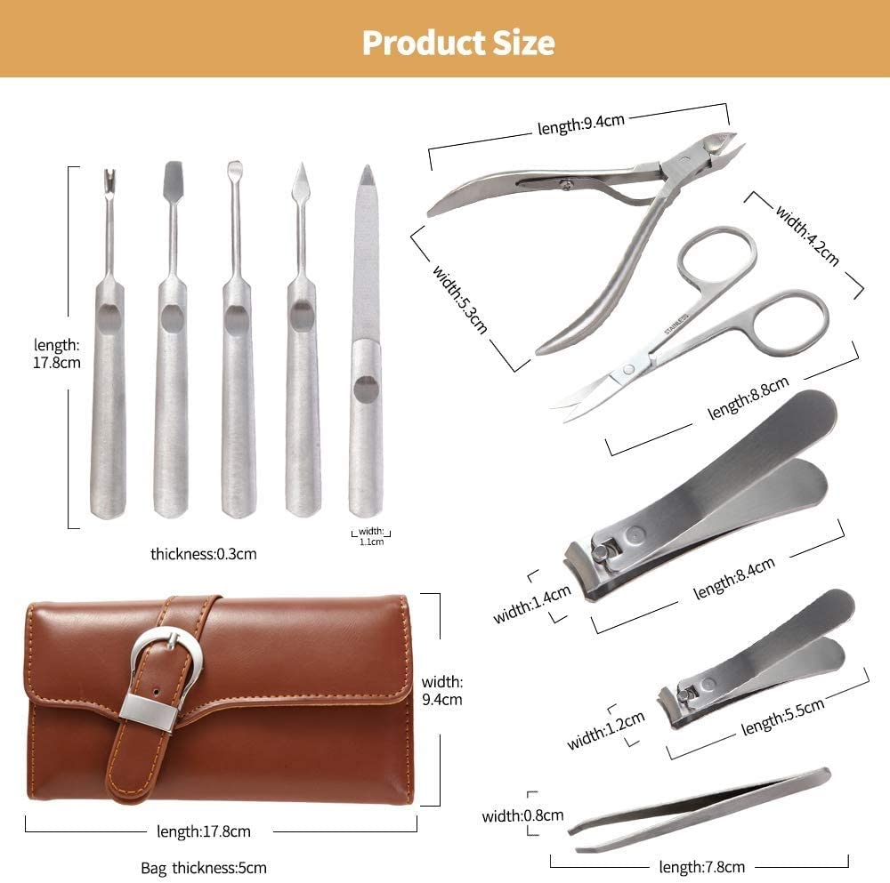 pedicure zestaw do manicure profesjonalny zestaw do pielęgnacji stóp 10PCS Zestaw do manicure Skóra naturalna Pielęgnacja paznokci Osobisty zestaw do manicure i pedicure, zestaw do manicure i pielęg