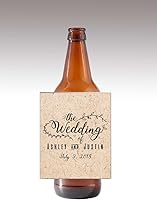 Vista 1 de 12 etiquetas autoadhesivas fáciles de usar para botellas de vino/cerveza de boda