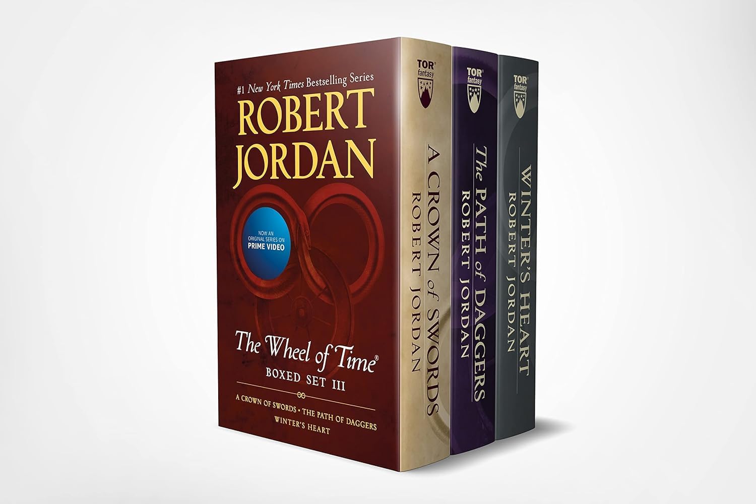 The Wheel of Time, 15 Book Set: New Spring, Eye the World, Great Hunt, Dragon Reborn, Shadow Rising, Fires Heaven, Lord Chaos, Crown Swords, Path Daggers, Winter's Heart, Crossroads Twilight, Knife Dreams, Gathering Storm, Towers Midnight, Memory Light