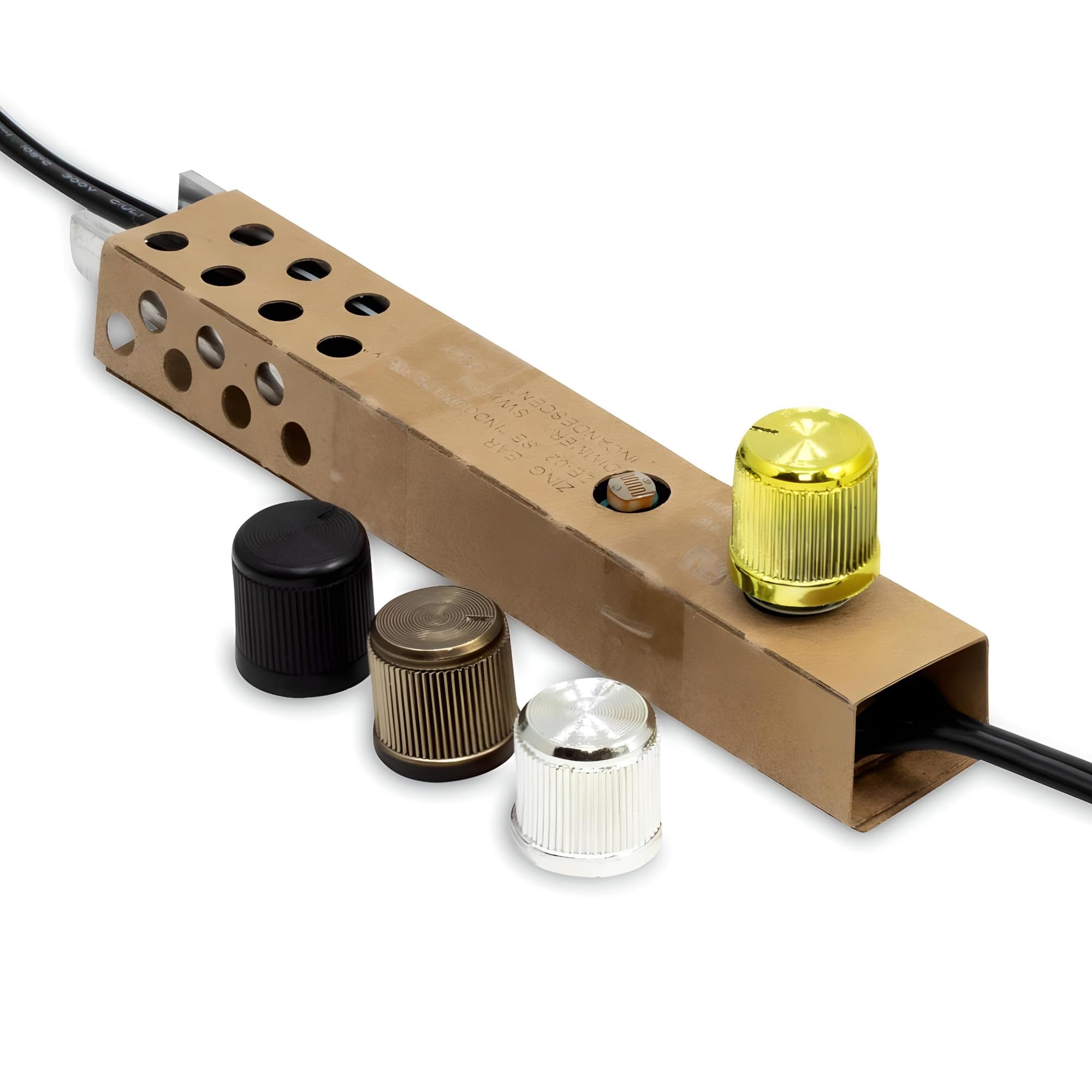 Zing Ear ZE-02SE Floor Lamp Dimmer Switch Replacement Repair Kit with Photocell Sensor 60W~500W 120V Inline Full Range Rotary Light Controller w/ 4 Turn Knobs for Torchiere Lamps & Light Fixtures