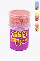 KIT Com 2 Gelelé Mix Slime com Bolinhas Coloridas brinquedo diversão criança