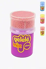 KIT Com 2 Gelelé Mix Slime com Bolinhas Coloridas brinquedo diversão criança
