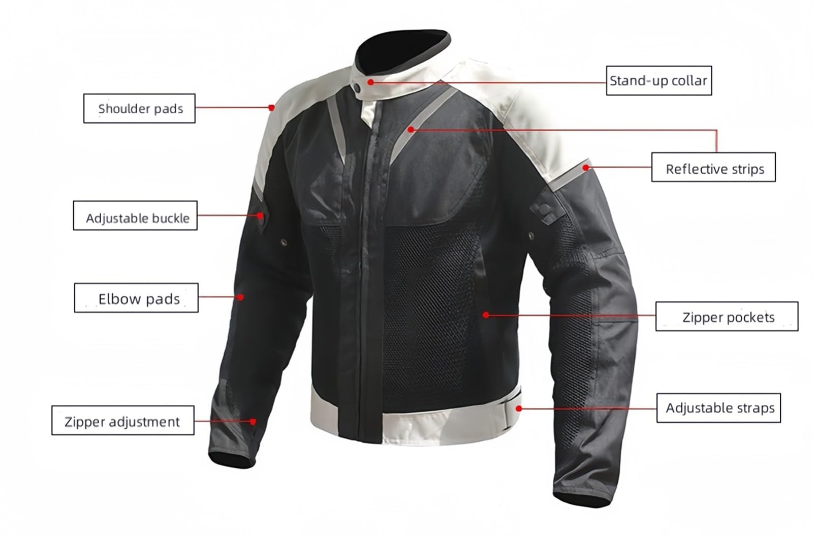 Męska kurtka motocyklowa z atestem CE, kurtka motocyklowa z oddychającą siatką, sprzęt ochronny podczas jazdy.