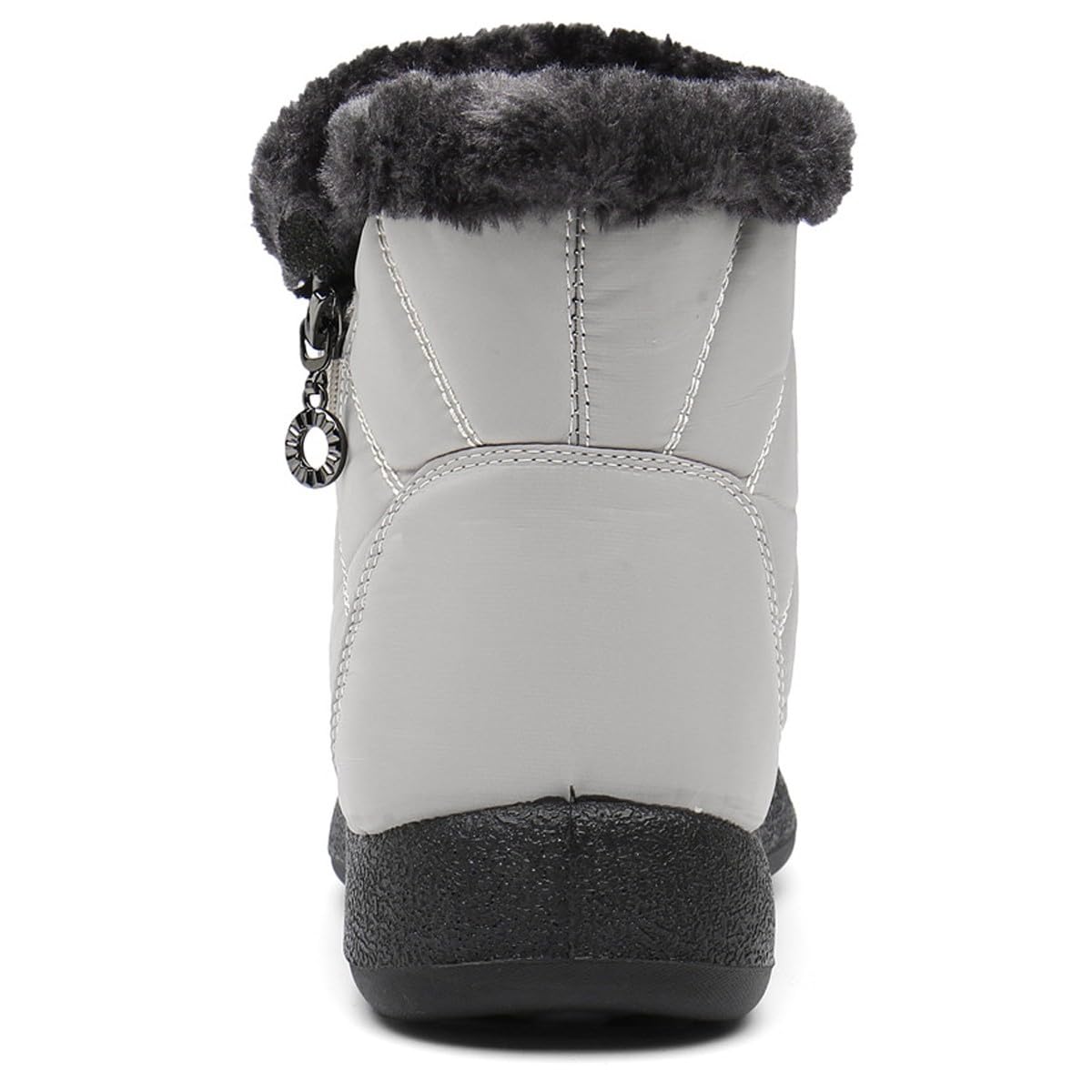 Stivali Donna Stivaletti Invernali Impermeabili Cerniera Stivali da Neve Cotone Caldo Peluche Caviglia Boots Bassi Scarpe Ultraleggero
