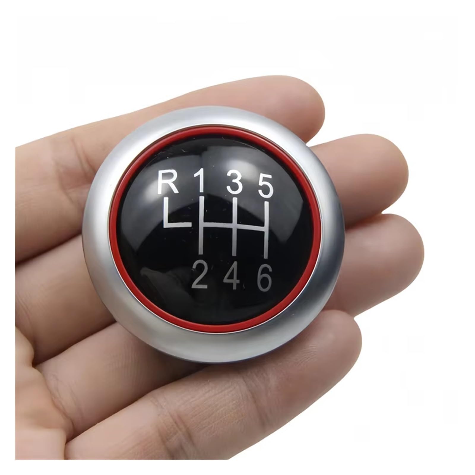 GHQFROP Transmission Gear Shift Knob for A4 B6 B7 B8 A6 S4 8K A5 8T 5/6 Speed Gear Shift Knob Stick Cover Cap Car Gear Stick Knob(R123456 Red)