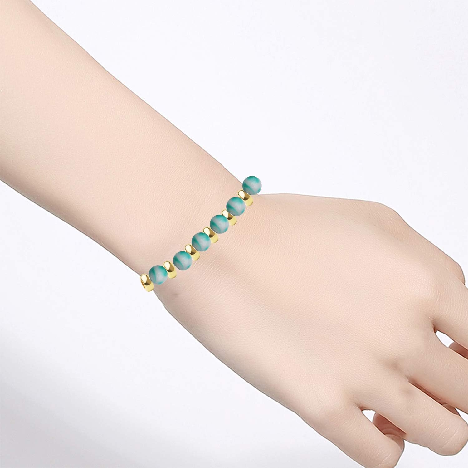 Aylifu 60pcs Rondelle Large Hole Spacer Beads Tibetan European Spacer Loose Hole Metal Beads for Necklace Bracelet Jewelry Making - Image 5