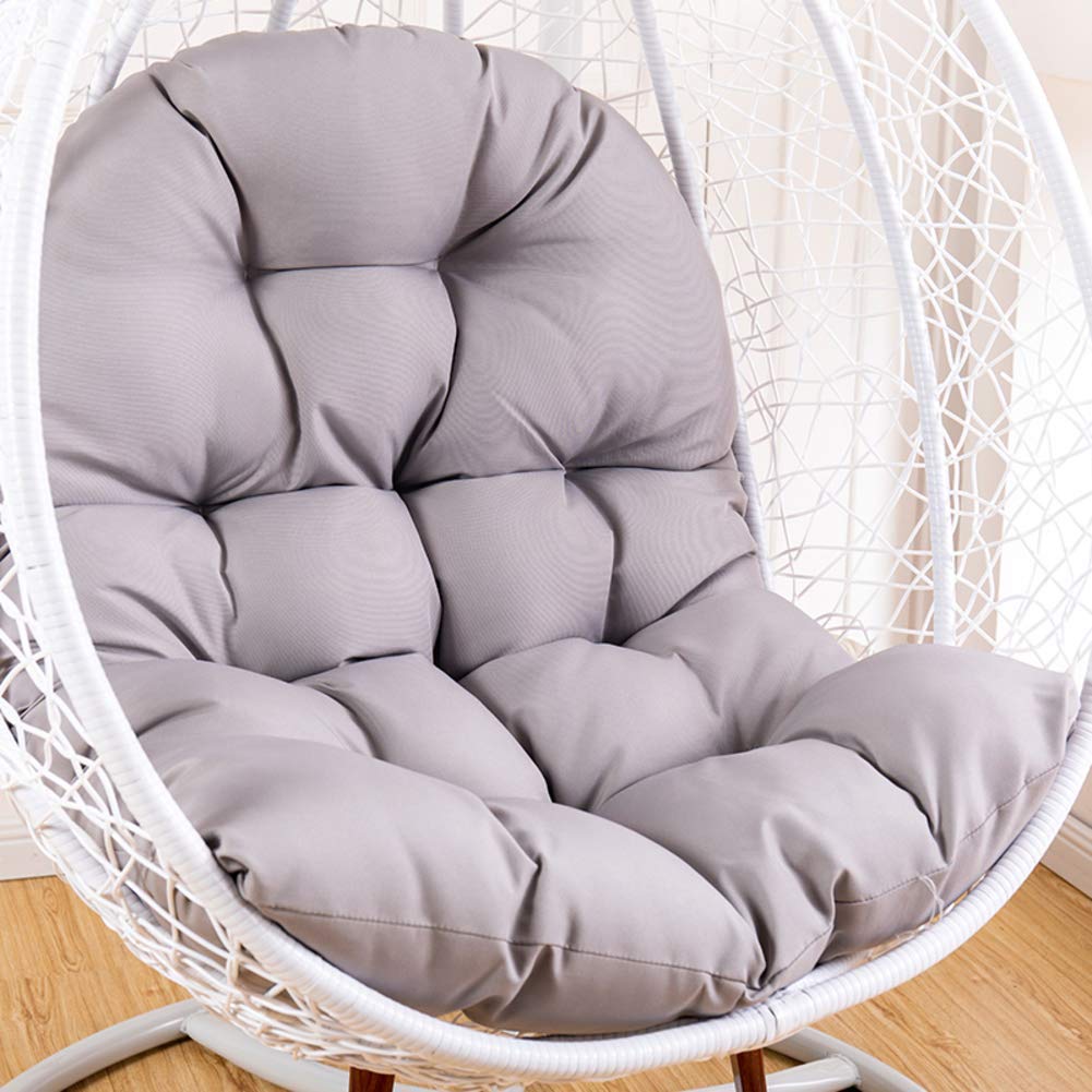 Cuscino per Sedia a Dondolo Rimovibile, Cuscino per Amaca Sospeso, Fodera per Cuscino in Rattan Senza Supporto, Cuscino per Sedia a Nido D'uovo Spesso Grigio 95x125 Cm (37x49 Pollici)
