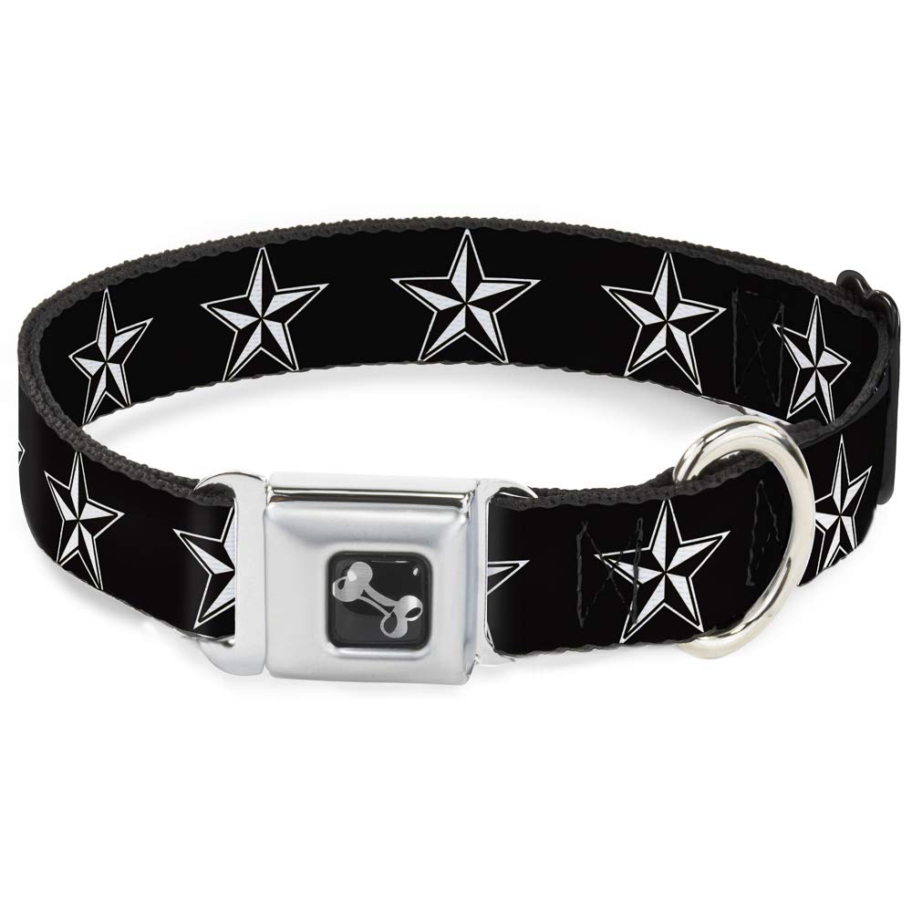 Buckle Down 9 – 38,1 cm Nautica Stella Nero/Bianco Collare Bone, Piccolo