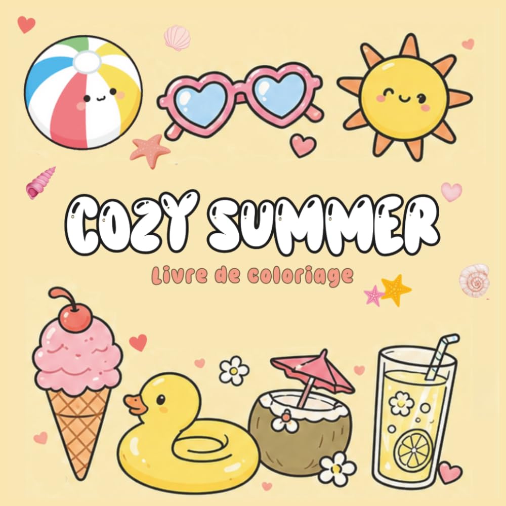 Cozy summer: Livre de coloriage (Livre de coloriage à thème)