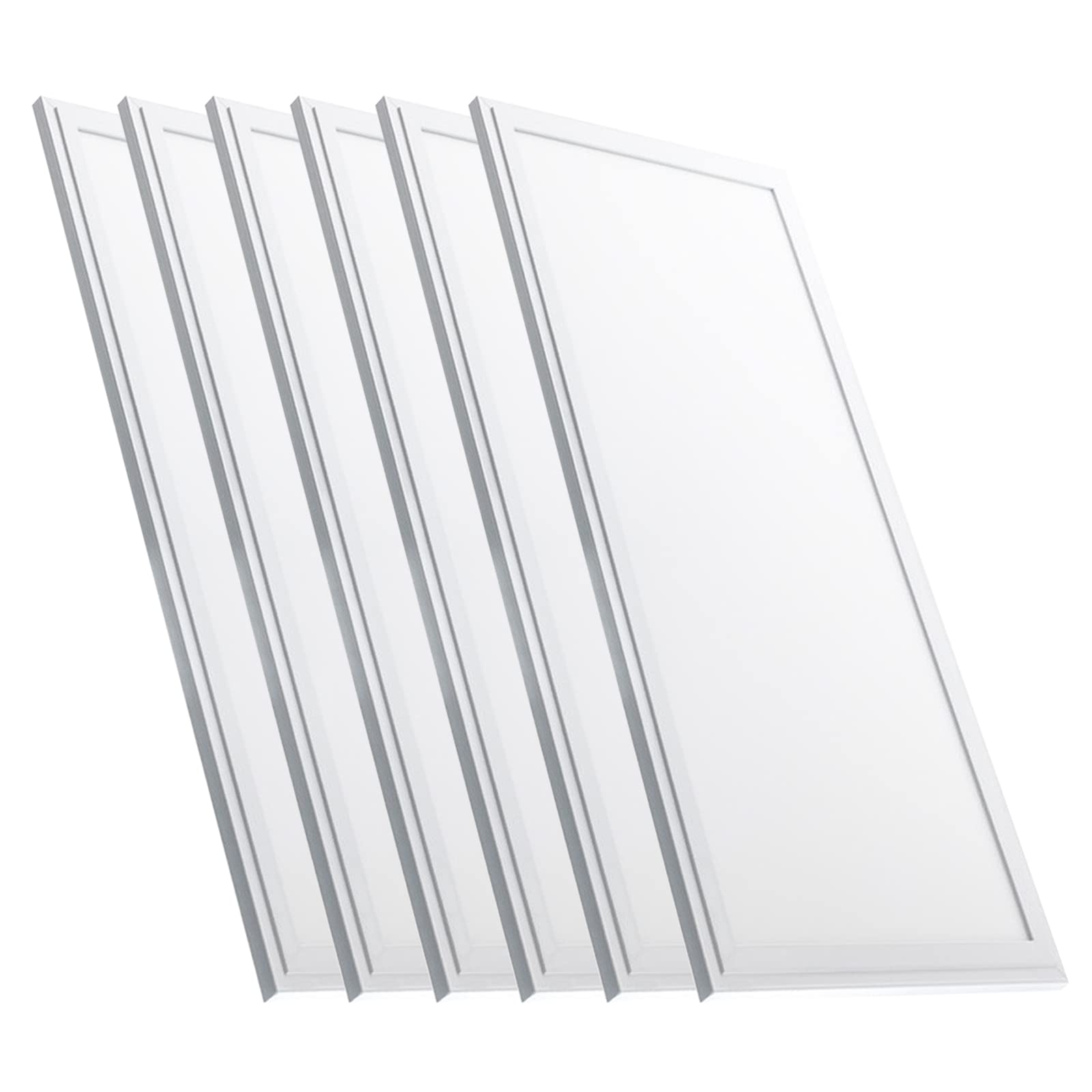 Europalamp - 6 Dalles LED 120x30 cm 40W - Lumière Blanc Froid 6000k 3600Lm Haute Luminosité - Diffuseur Réducteur d'Éblouissement et d'Inconfort - Adaptation aux Faux Plafonds Sans Modification