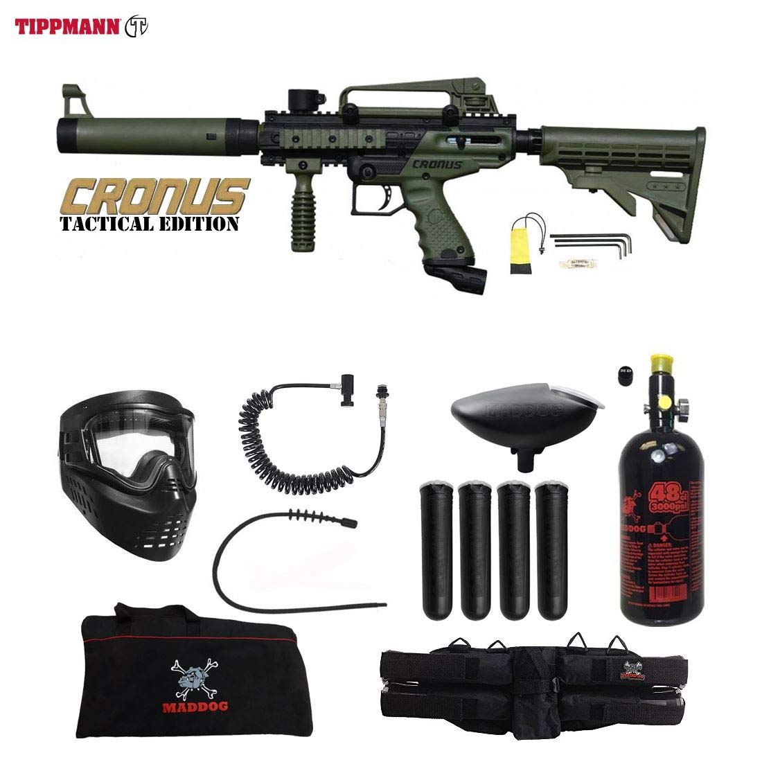 Maddog Tippmann Cronus Tactical Specialist Paintball Gun Marker Starter Package