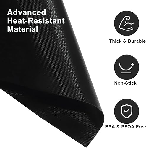 Miniatura 4 de 4 forros de horno para freidora de aire de 13.4 x 9.4 pulgadas para la parte inferior del horno, tapete reutilizable antiadherente resistente al