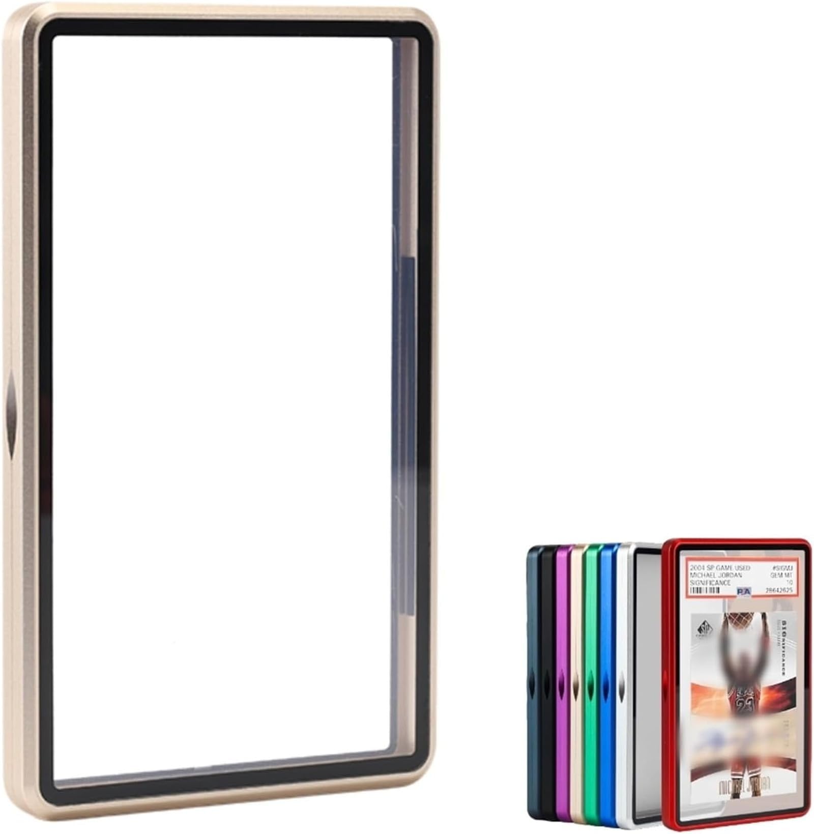 Premium Graded Trading Card Protector - 130PT- BGS Slab Bumper Guard, UV & Scratch Resistant & Magnetic Closure | Aluminum Frame Card Storage Holders Bumper Case for Sports & MTG Cards (Gold)