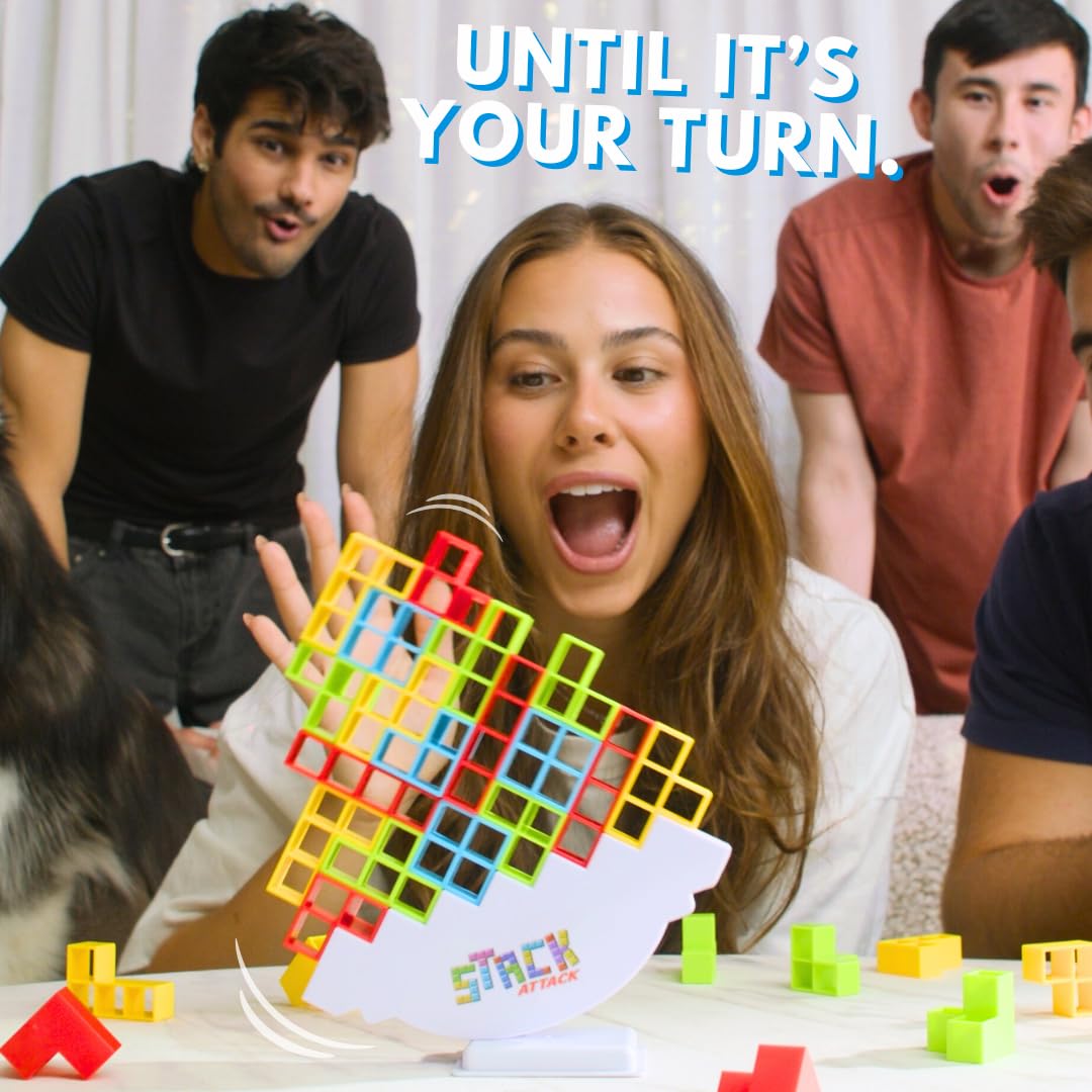 Juego de torre de ataque apilable para niños y adultos, juego de apilamiento de equilibrio familiar