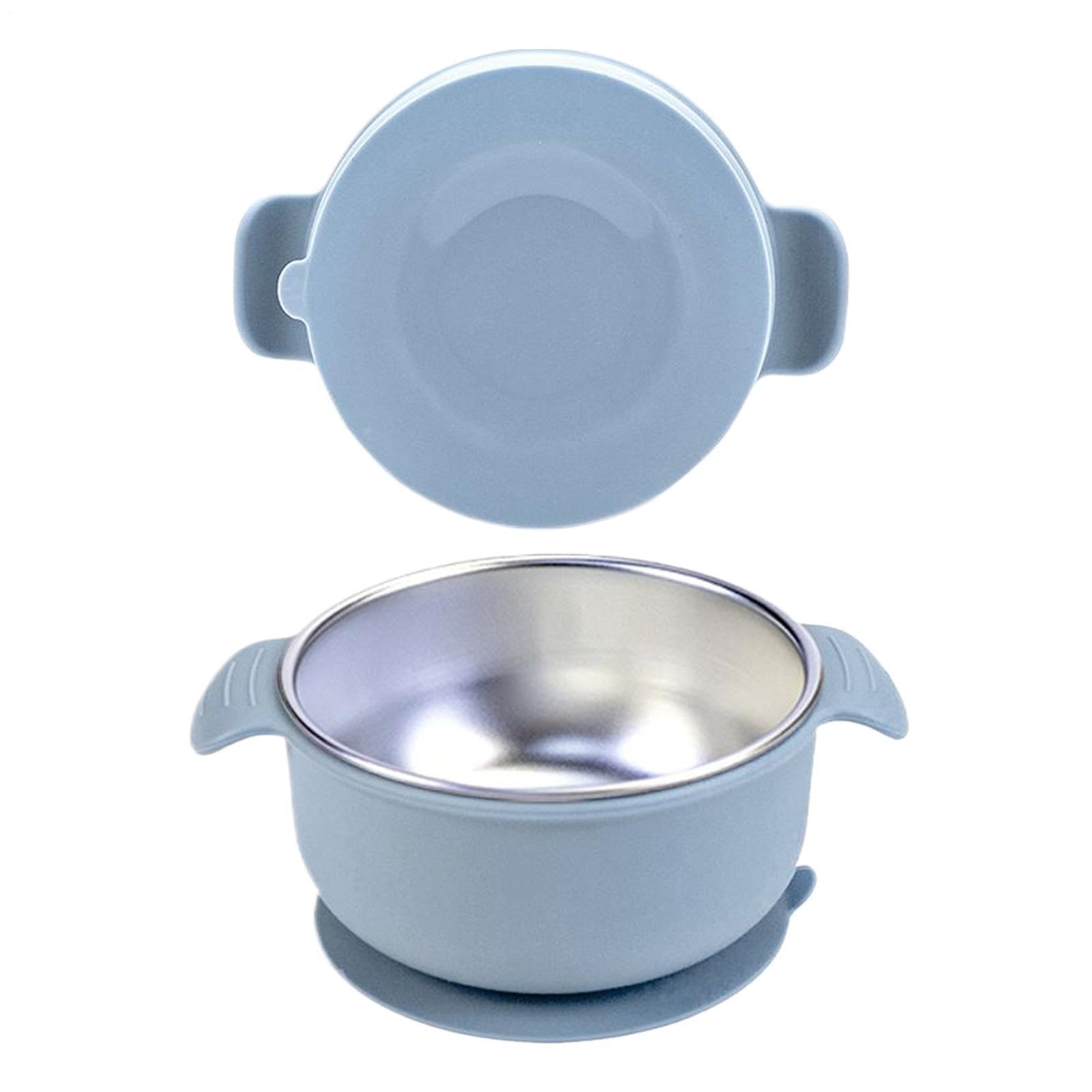 Babý Suction Bowl – Stainless Steel Non Slip Spill Proof Bowl | Double Handles Self Feeding Toḋdler B́owl | Babý Suction Bowls, Stainless Steel Non Slip Spill Proof Multiple Used — view 8