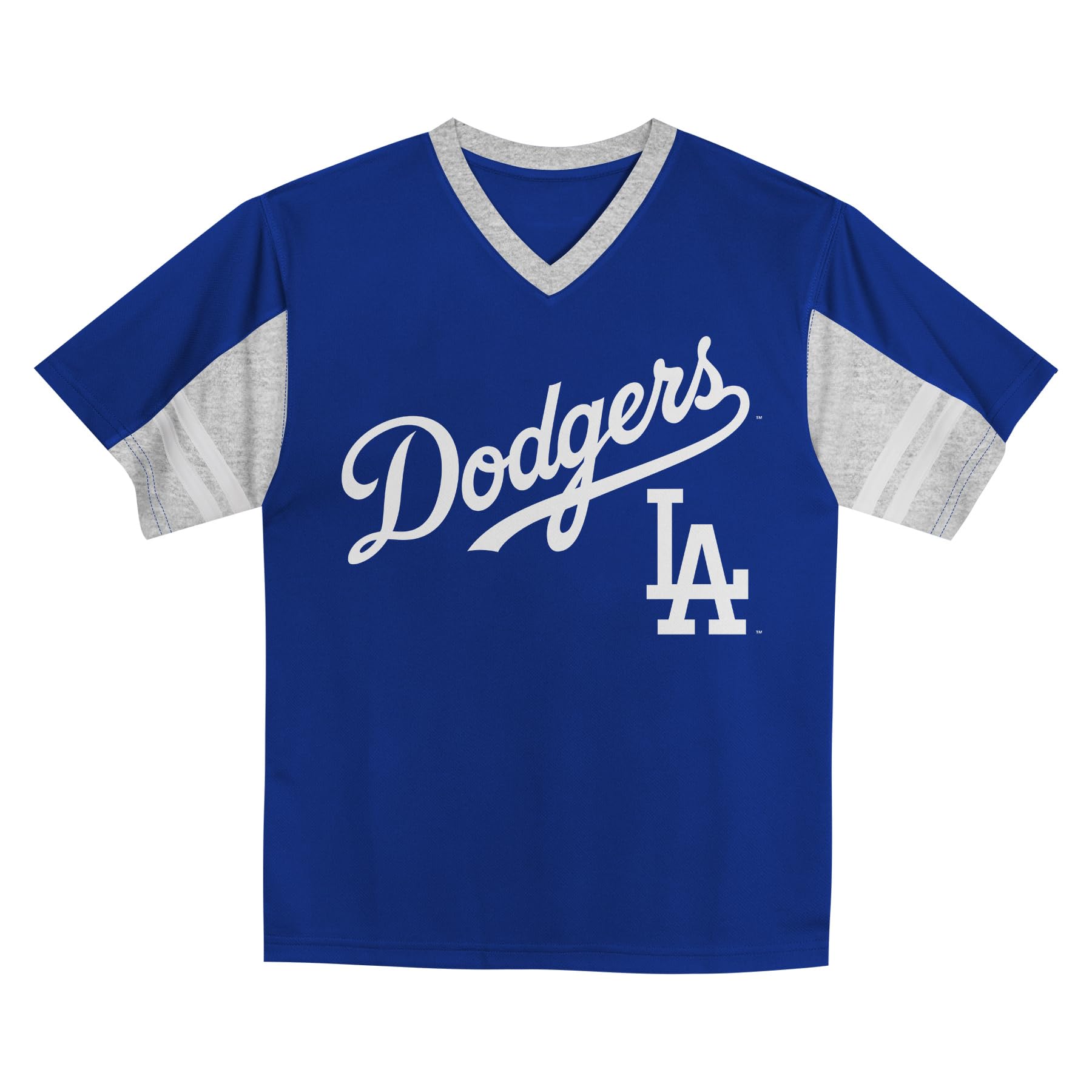 MLB Toddler 2T-4T Officially Licensed Team Color Primary Logo Baseball Fashion Top V-Neck Jersey