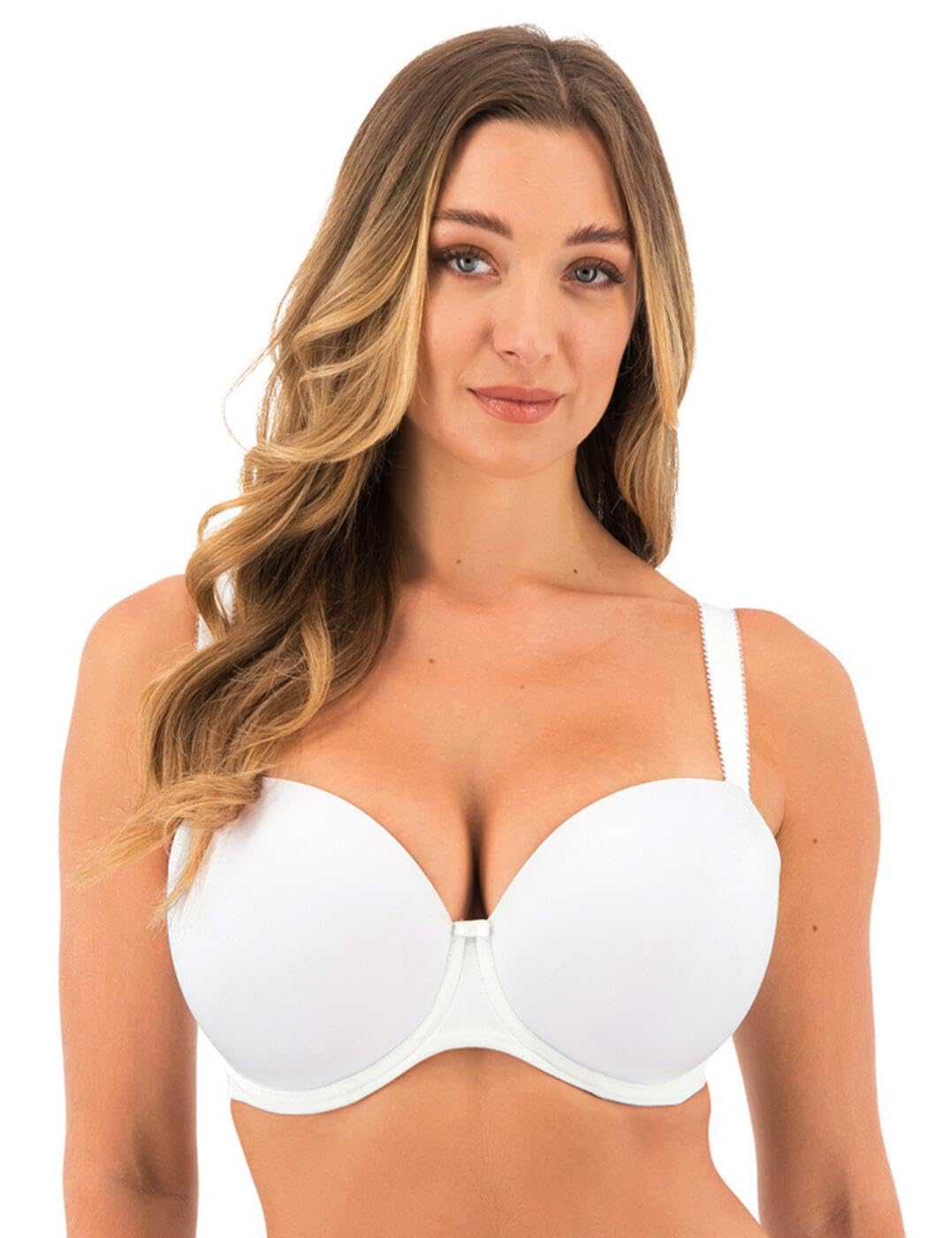 Fantasie Women's Smoothease Underwire Molded T-Shirt Bra, Opaque, White, 32FF