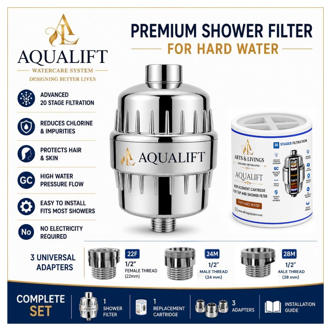 AquaLift Hard Water Filter - Shower Filter -3 AquaLift Hard Water Filter - Shower Filter -3