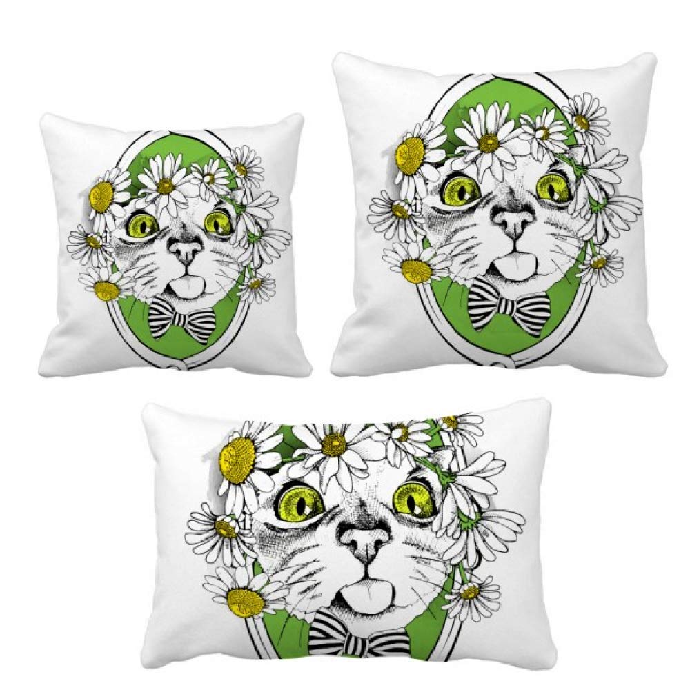 Housse de coussin chat avec nœud : ravivez un canapé terne facilement