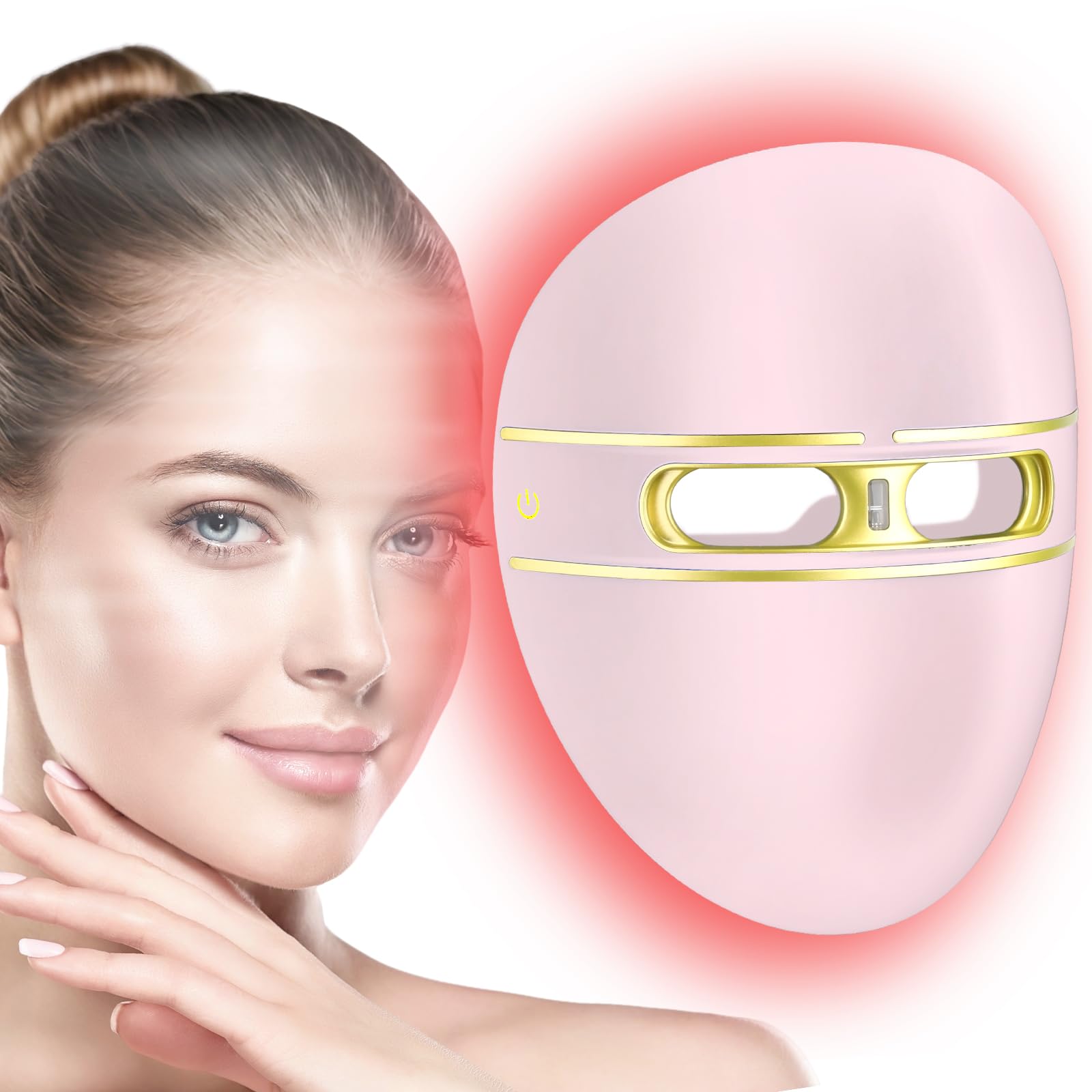LED Face Mask Light Therapy FSA Red Light Therapy for Face Wrinkle Blue Light Therapy Mask for Face