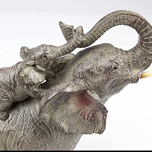 Fumisee Elephant Statue Home Decor, Elephant Gifts For Women, Elephant And Baby Statue Elephant Figurines Decorations For Living Room, Office, Shelf, Bookshelf, Table, Good Gifts For Mom, Mother #TOP2